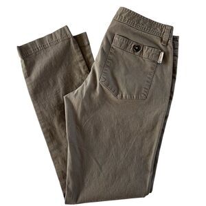 Merrell Dark Khaki Pants Sz 4 Tapered Leg Zipper Pockets